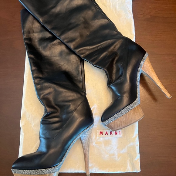 Marni Shoes - Marni black Platform boots 38